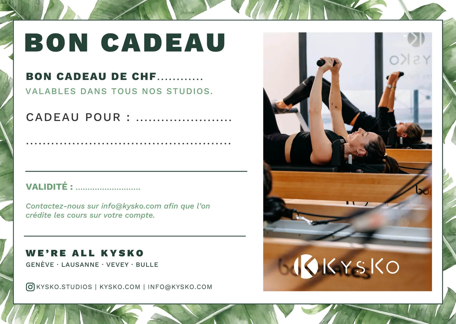 Kysko gift certificate